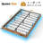 Floating Bed Frame with LED Lights, Fluted Mid Century Modern Floating Platform Bed No Box Spring Needed-1548720629