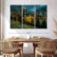 «Boston Skyline At Night», reproduction d'art sur toile-373680651
