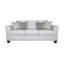 Canapé Siya, tissu gris, 82 po avec accoudoirs, 4 coussins décoratifs