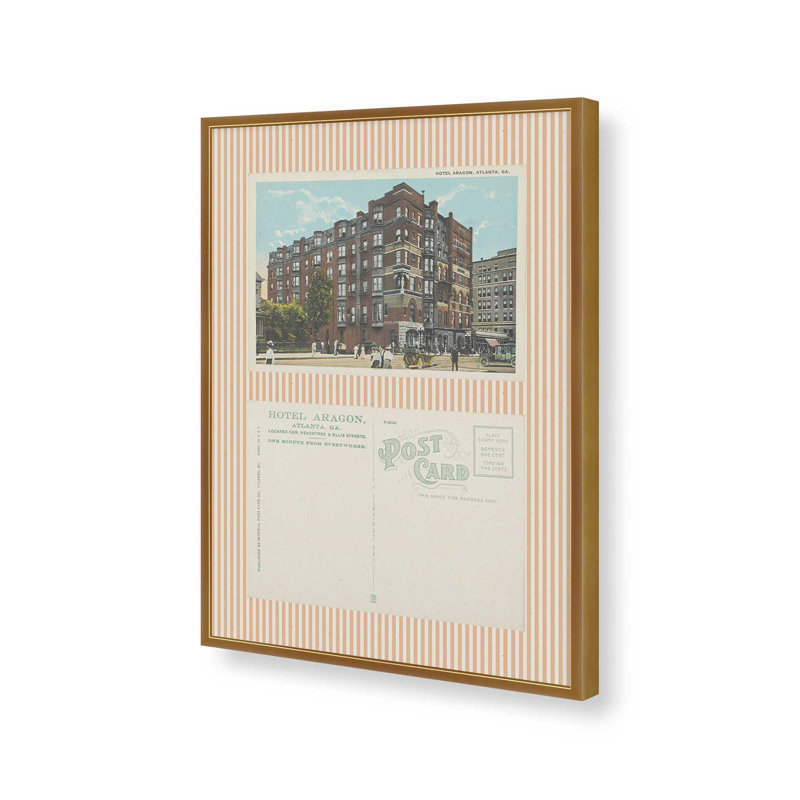 «Hotel Aragon Post card» par Deny Designs, reproduction d'art, 32 x 24, Doré, Impression encadrée