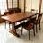 Mid-Century Rectangular Dining Table, 67.7" 300lbs Heavy Duty Brown Wood Grain MDF Table with Stable Trestle Base