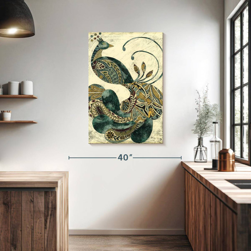 Brampt Royal Peacock I, 39" H x 26" W