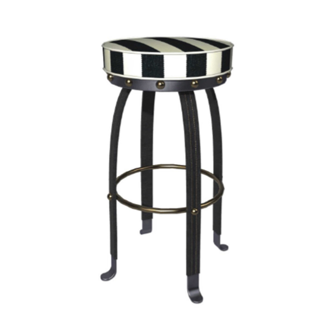Flatiron Stripe Stool MacKenzie-Childs Seat 