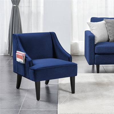 Kempez Velvet Barrel Chair