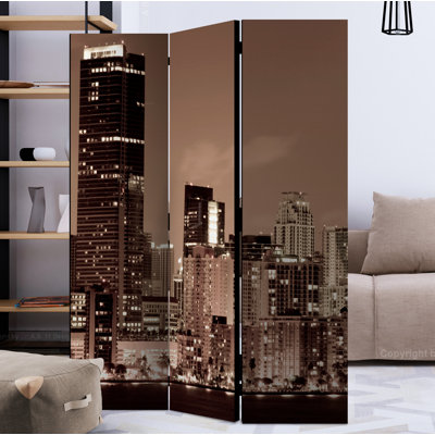 Nigoghos 172cm H Solid Wood Folding Room Divider