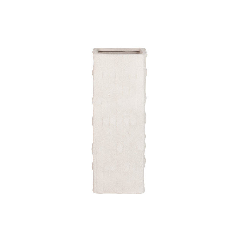 Ceramic / Porcelain Table Vase, 41cm H x 14cm W x 14cm D, Beige