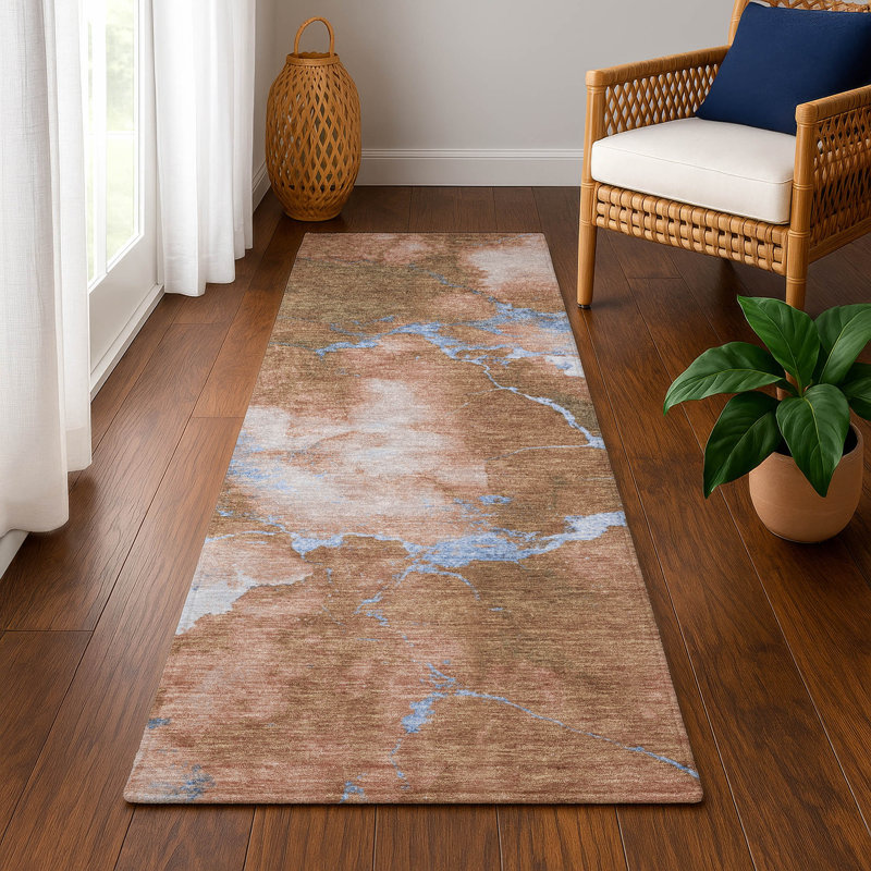 Premium Machine Washable Jacquez AMF1790 Abstract Rug, Runner 2'3" x 7'6"