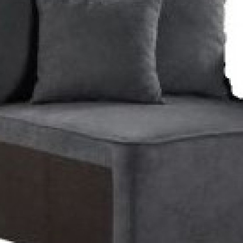Chaise modulaire 29 po, ressorts ensachés, 2 coussins, gris anthracite foncé