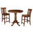 Anduena Extendable Solid Wood Top Pedestal Dining Set-630744140-545317417