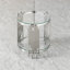 Table de bout ronde de luxe avec plateau en verre trempé transparent à 2 niveaux et structure en acier inoxydable argenté, table d'appoint moderne