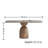 Rectangular Rock Slab Solid Wood Dining Table-594506510