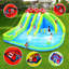 Parc aquatique gonflable 17 pi x 16,5 pi avec glissades, soufflerie et caractéristiques aquatiques