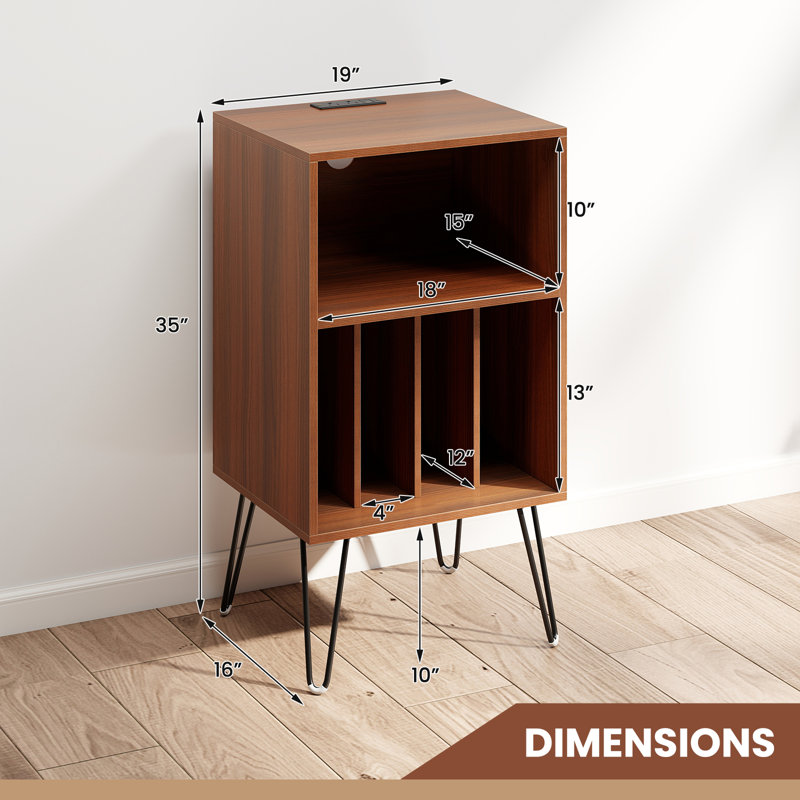 Table de chevet Cebria, Noyer