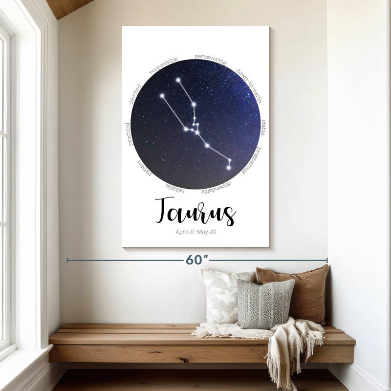 Adella Taurus Zodiac Constellation, 51" H x 34" W
