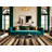 Washable Warm Brown Cream Striped Area Rug-1800597403