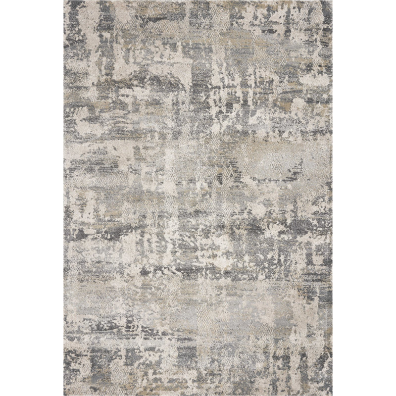 3' X 5' Natural Abstract Area Rug, Rectangle 5'3" x 7'7"