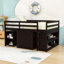 Lit mezzanine 3 tiroirs avec bureau mobile et tablettes-645570714-645570713