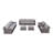 Biles Wicker Fully Assembled 8 - Person Seating Group with Cushions
