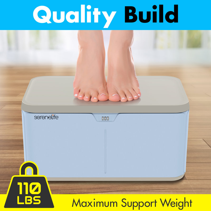 Bac de rangement SereneLife , Bleu clair