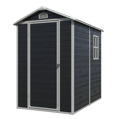 4X6ft Resin Outdoor Storage Shed Kit-Perfect To Store Patio Furniture