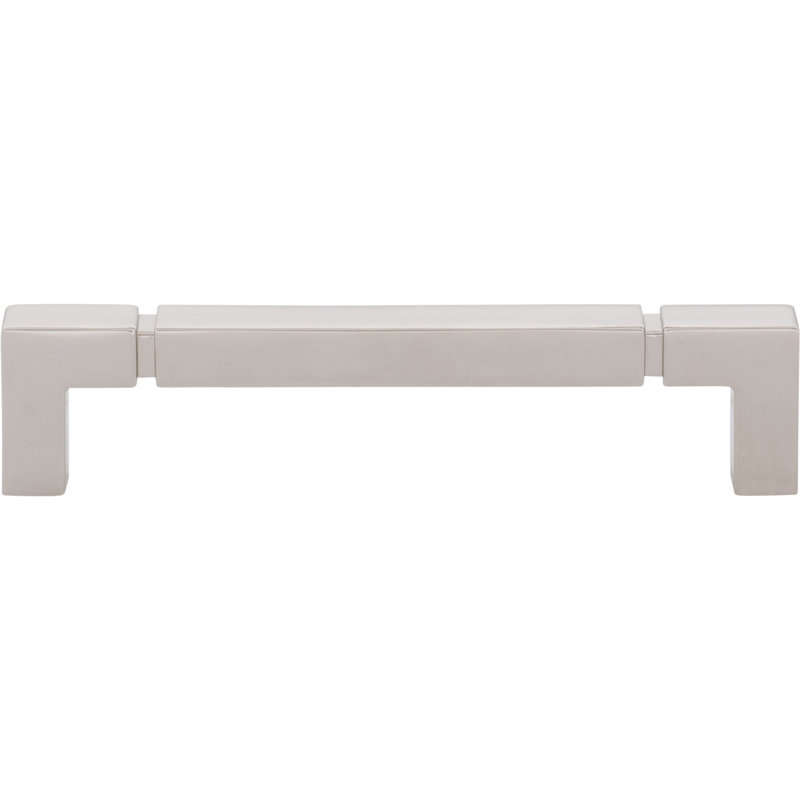 Langston Bar Pull, Polished Nickel, 5 1/16" Center To Center