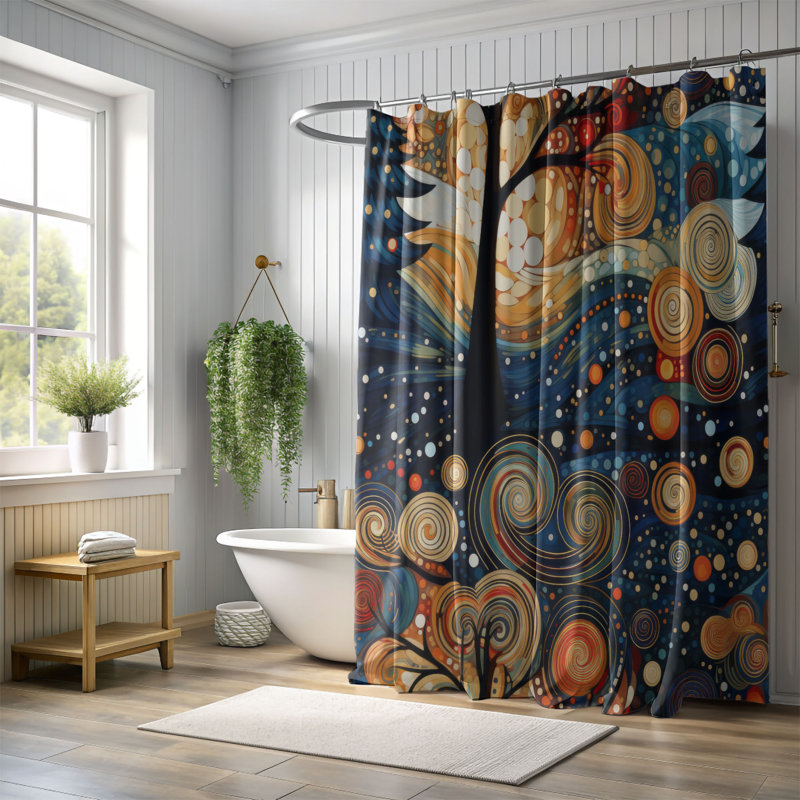 Rideau de douche Seasonal Tree - Premium, H 74 po x l 71 po