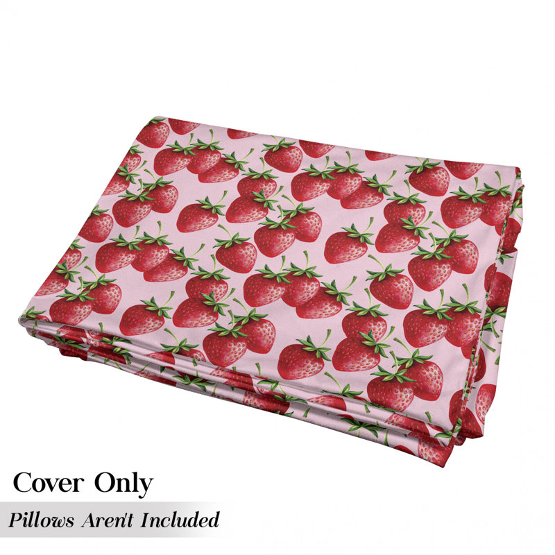 Housse de coussin d'extérieur délicieuse fraises juteuses, H 2 po x l 36 po x P 88 po
