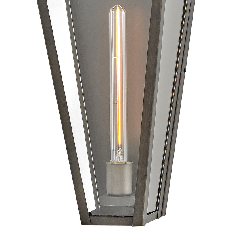 Endsley Single Light Outdoor Aluminum Wall Mount Lantern, 26" H x 10" W x 8" D