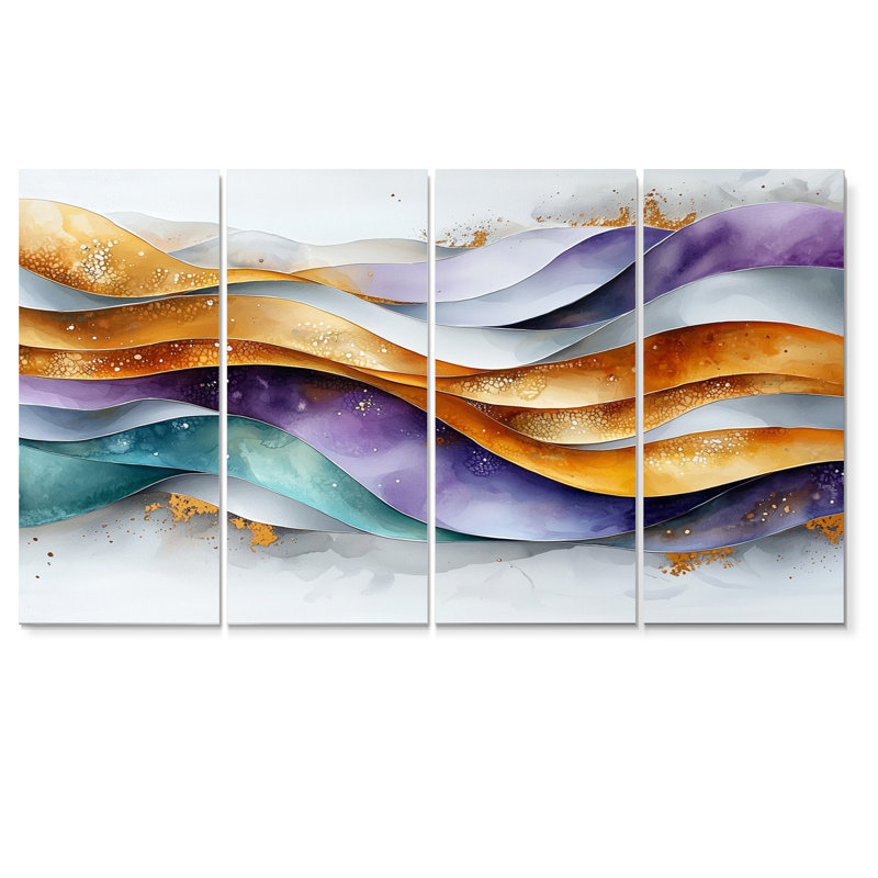 Art mural minimaliste, art mural paysage moderne, 4, H 28 po x l 48 po