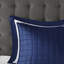 Couette King/King bleu marine - Ensemble de literie de luxe 8 pièces en microfibre douce brossée, comprenant une couette, des taies d'oreiller et des oreillers pour une chambre élégante.