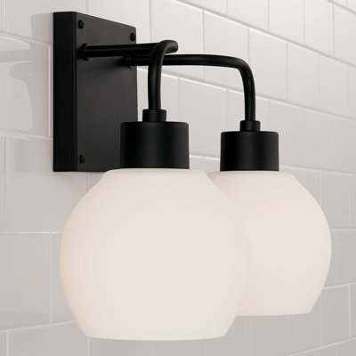 Éclairage pour salle de bain à intensité variable 2 lumières Bailey