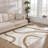 Ellis Shag Geometric Beige & Cream Area Rug-70927199
