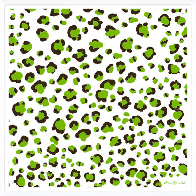 Bright Cheetah In Green Giclee Print by Dana Gibson