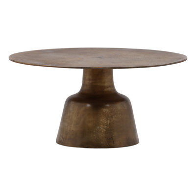 Golbez Cast Aluminum Coffee Table, Antique Brass