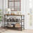 Narrow Console Table With Shelves, 3 Tier Industrial Entryway Sofa Table, Space Saving Rustic Hallway, Living Room Side Table For Bedroom, Apartment, Foyer-2117592460