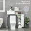 Armoire de rangement autoportante au-dessus de la toilette avec tablettes réglables et grand espace de rangement-1041009097