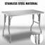 Table pliante de préparation commerciale, poste de travail commercial de 122 x 61 cm, table pliante robuste en acier inoxydable supportant une charge de 136 kg, table de travail de cuisine