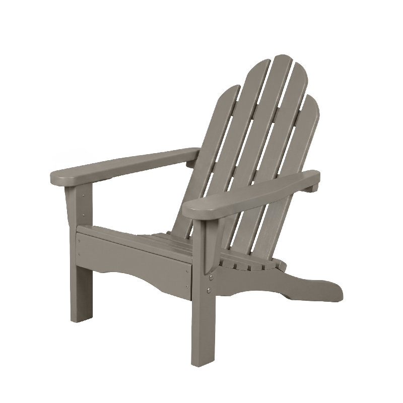 Amish Casual Heavy Duty Solid Wood Adirondack Chair, Semi-Solid Gray Stain