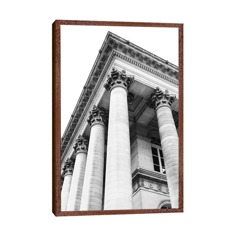 Paris Architecture VIII by Bethany Young - Print on Canvas, Classic Brown Wood Framed, 101.6cm H x 66.04cm W x 3.81cm D