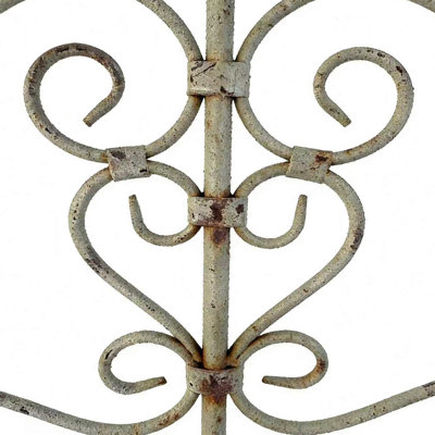Clôture de jardin en fer de 25,6 po x 67,72 po, décoration extérieure de style rustique, bordure de sentier de paysage, fleurs de chiens, treillis d'escalade pour panneaux de vignes larges, paysage de jardin, - fleurs animales,
