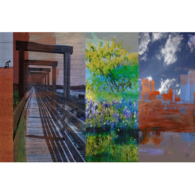 Fort Worth Collage I 1 Piece Wrapped Canvas Painting