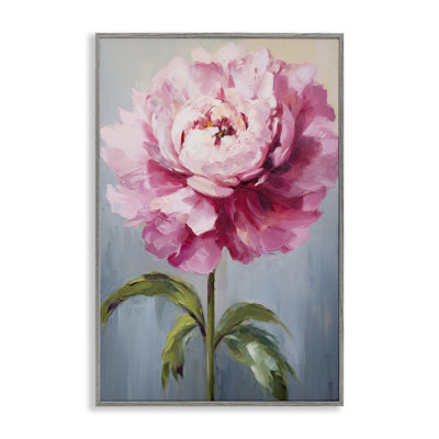 «Blush», œillets blancs, estampe numérique encadrée par Petals Prints Design