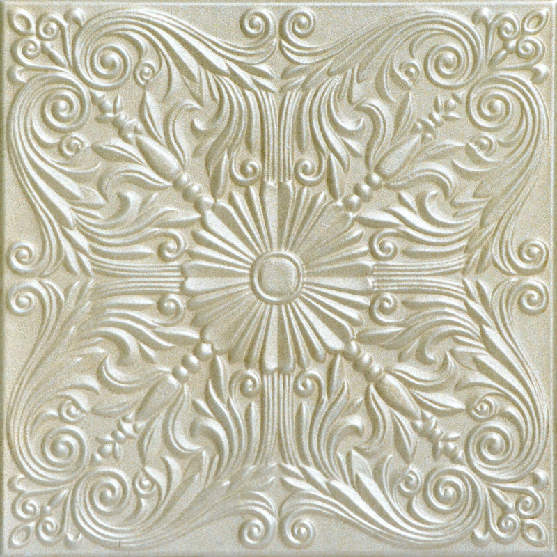 Tuile de plafond en polystyrène espagnol 1,6 pi x 1,6 pi, Onyx doré
