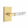 Emtek Select Passage Leverset, Modern Rectangular Rosette, T-Bar Stem, Light Terrazzo Handle, RH