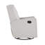 Milah Tufted Swivel Glider Recliner In Light Grey Fabric
