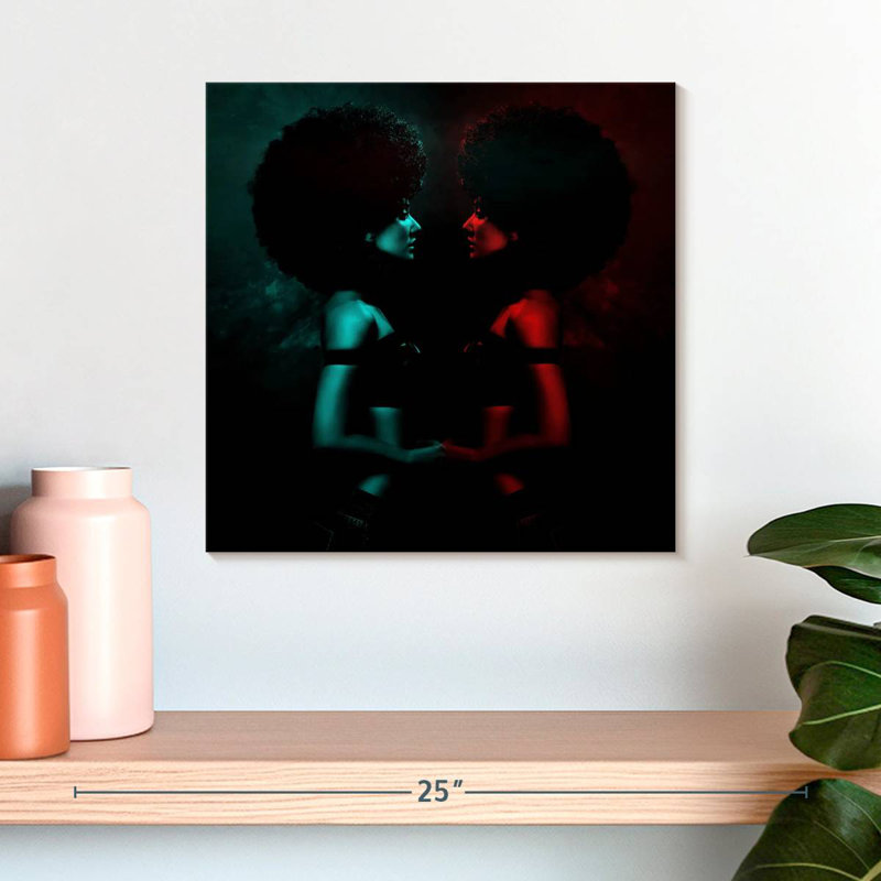 Portrait de femme Leisha Afro, H 16 po x l 16 po