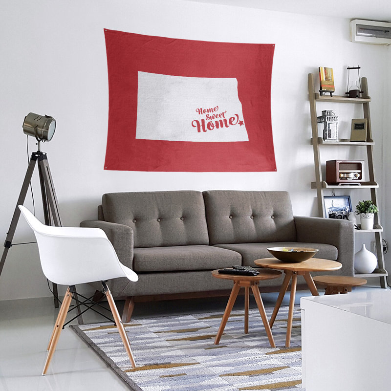 Tapisserie Home Sweet Fargo, H 27,5 po x l 37,5 po, Rouge