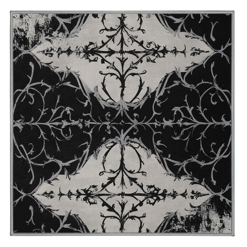 Tapis velours noir, Carré 7 pi