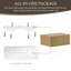 Meuble-lavabo mural de 60 po avec lavabo, meuble-lavabo mural moderne avec lavabo à surface solide et deux tiroirs à fermeture en douceur, blanc brillant GF-24V11-60DGW-W1573P152689-1988676151-1988676149