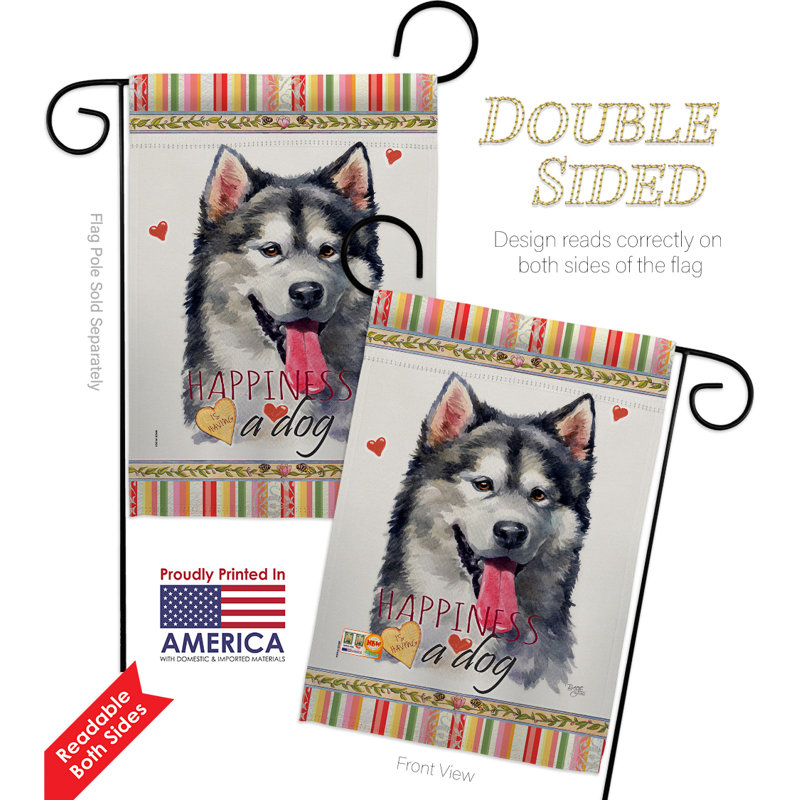 Coussin décoratif à 2 faces en polyester 20 x 13 po Bulldog Happiness-impressions Drapeau pour la maison, Malamute d’Alaska